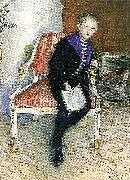 Carl Larsson portratt av vult och ulla oil painting on canvas